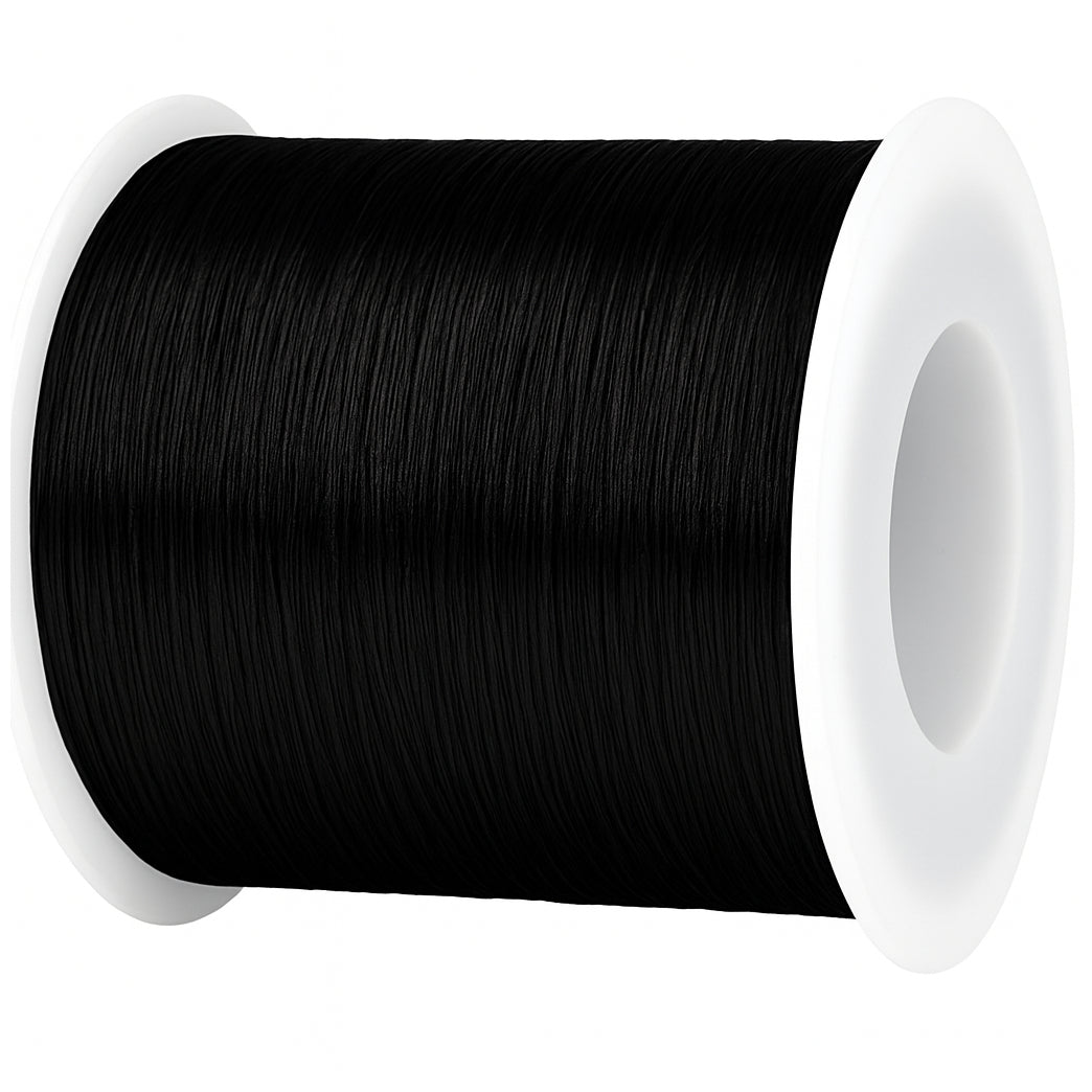 1mm by 100m Elastic Stretch Cord for Jewelry and Bracelet Making, Strong Beading String White