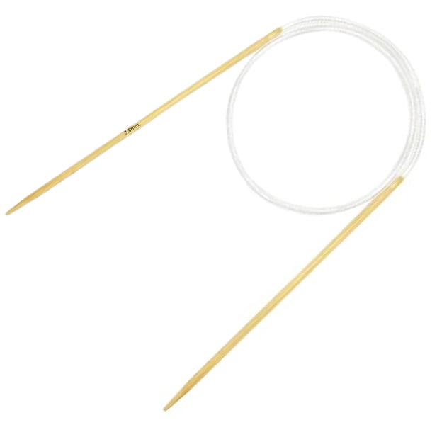 Carbonized Bamboo Circular Knitting Needles with Clear Cables – 47 Inches for Smooth Knitting