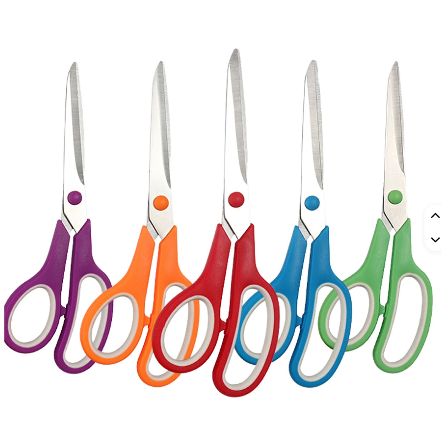 8 Inch Dual Color Stainless Steel Scissors All Purpose for Office School and Sewing Crafts