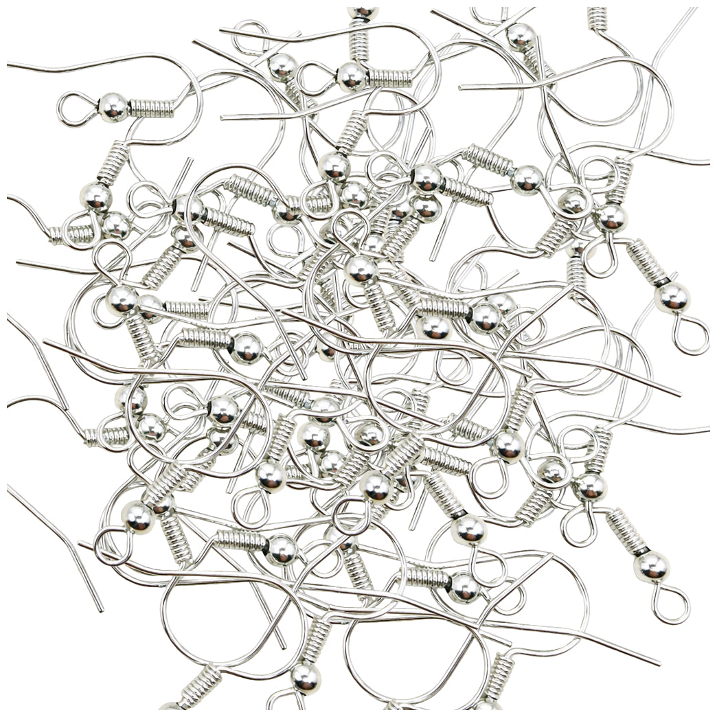 Stainless Steel Fish Hook Earring Wires Nickel Free French Hooks Coil and Ball Style for Jewelry Making DIY Crafts