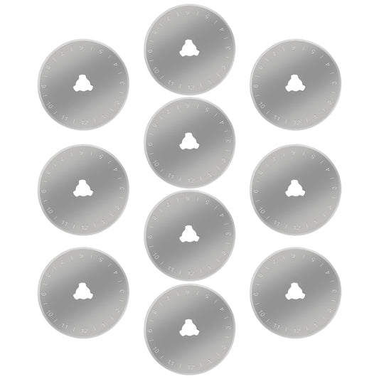 45mm Rotary Cutter Blades for Fabric Quilting Compatible with Olfa Fiskars Truecut Sewing Crafts, Pack of 10