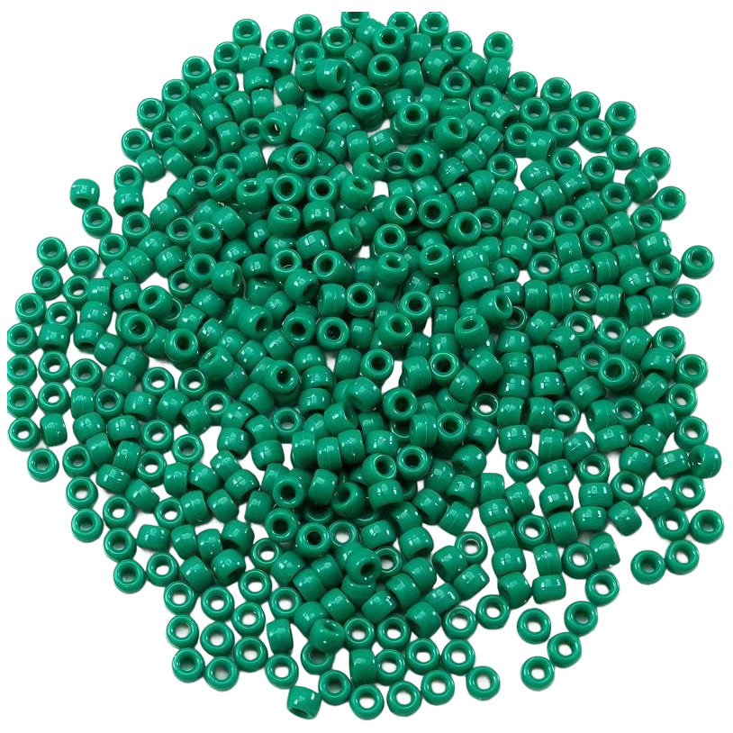 6x9mm Pony Beads Bulk for Bracelet Making Kandi Jewelry Hair Braids Crafts, Pack of 1000