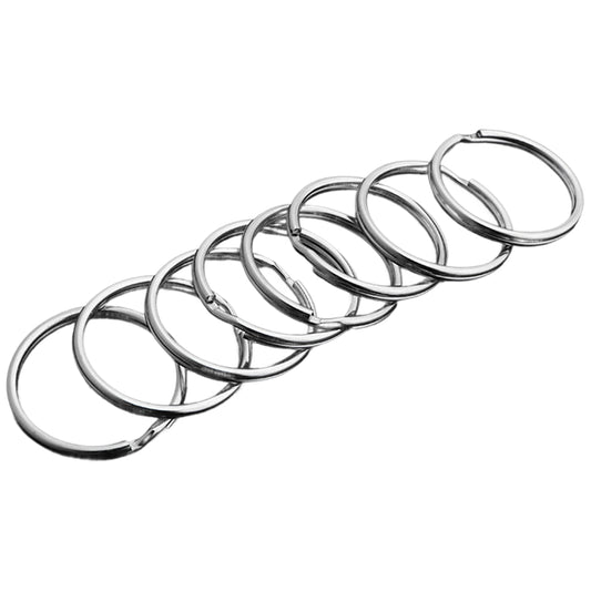 Metal Key Rings Silver Split Keychain Rings for Keys Crafts Car Office, Pack of 100