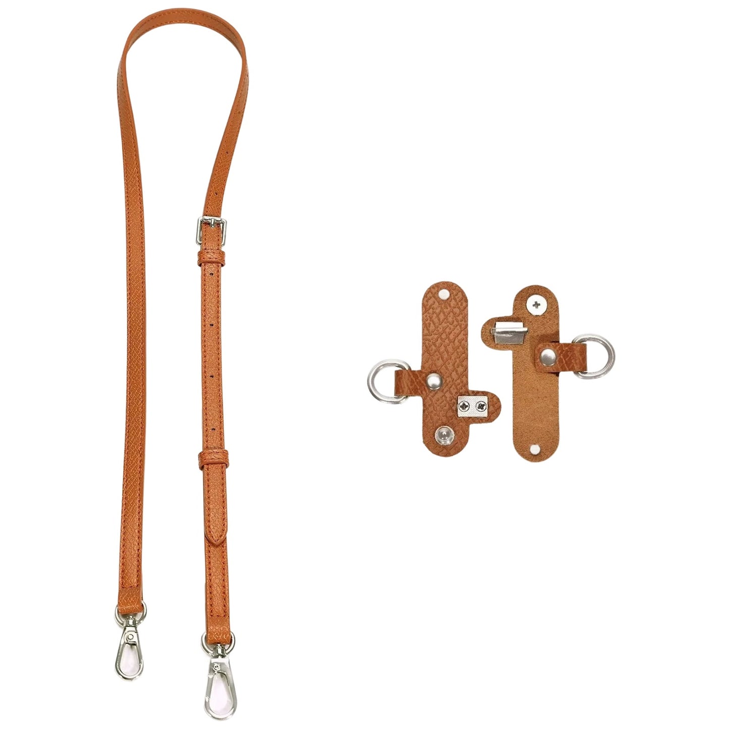 Adjustable Leather Crossbody Shoulder Strap Replacement Conversion Kit for Mini Pouch Bags 94–124cm