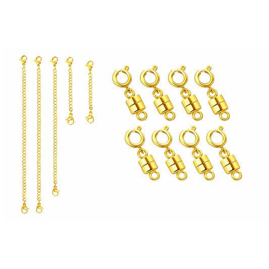 Magnetic Necklace Clasp and Chain Extender Set for Jewelry Repair Bracelets and DIY Accessories