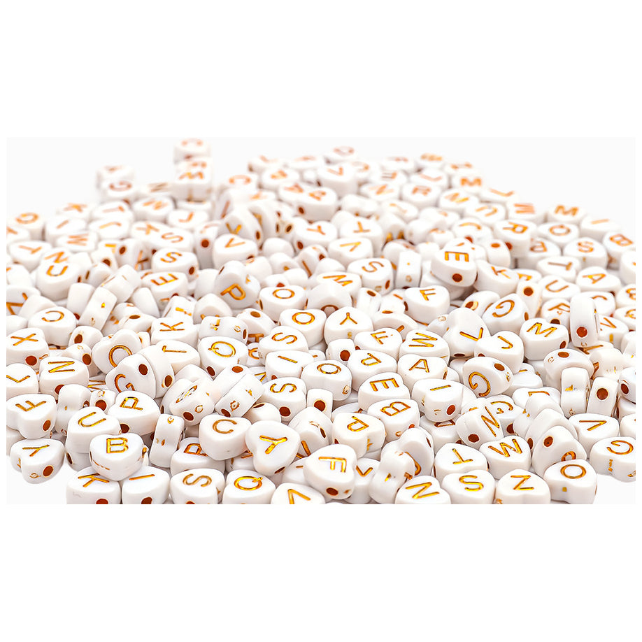 Acrylic Alphabet Letter Beads 4x7 mm for Friendship Bracelets Jewelry Making and DIY Crafts