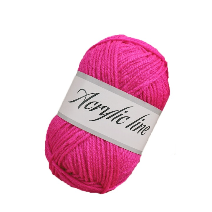 Dark Rose Pink Acrylic Yarn for Arts & Crafts, Knitting, Crochet,  #4 Worsted Weight (100 Yard Skein)