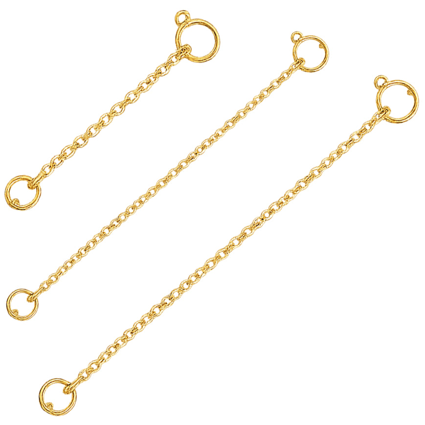 14K Gold Necklace Extender Chain 925 Sterling Silver Bracelet Anklet Extension Chain for Jewelry
