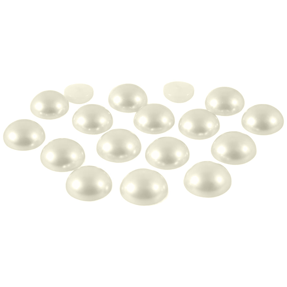 Half Round ABS Faux Flatback Pearls for Crafts Jewelry Scrapbooking and Nail Art Decoration