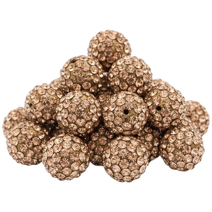 10mm White Rhinestone Beads for Jewelry Making Round Disco Crystal Beads for DIY Bracelets, Earrings and Necklaces