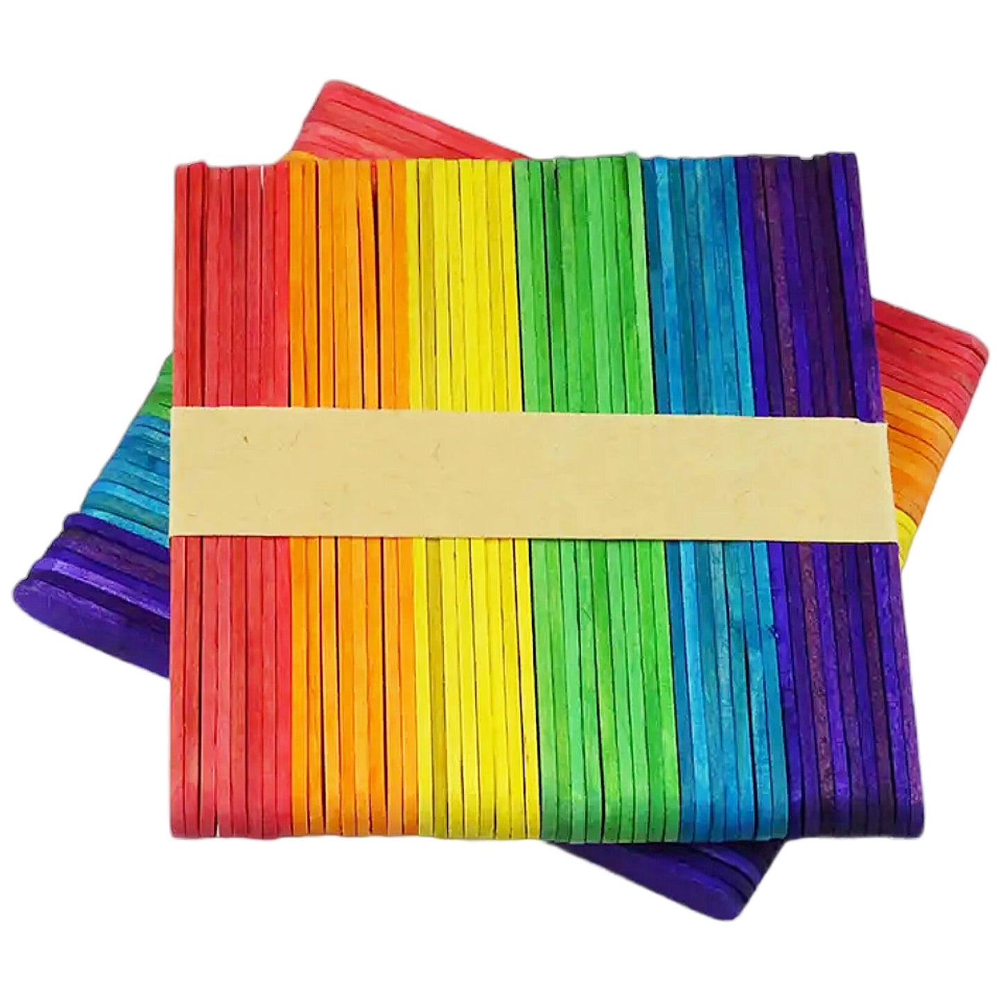 Colored Jumbo Wooden Craft Sticks 3/4 Inch Wide Popsicle Sticks for DIY Crafts Classroom Projects and Art Supplies