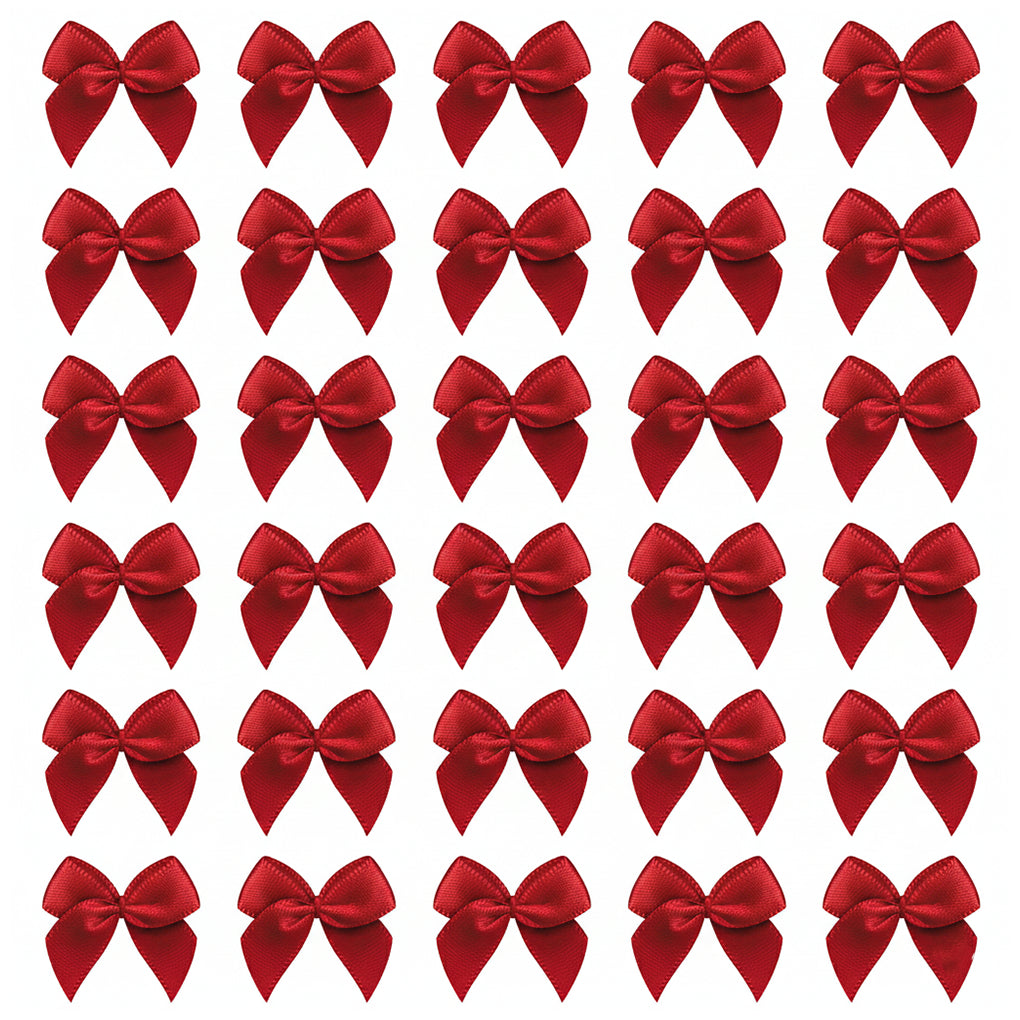 1 Inch Mini Satin Ribbon Bows for DIY Crafts Wedding Decor and Gift Box Decoration