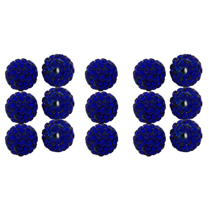 10mm White Rhinestone Beads for Jewelry Making Round Disco Crystal Beads for DIY Bracelets, Earrings and Necklaces