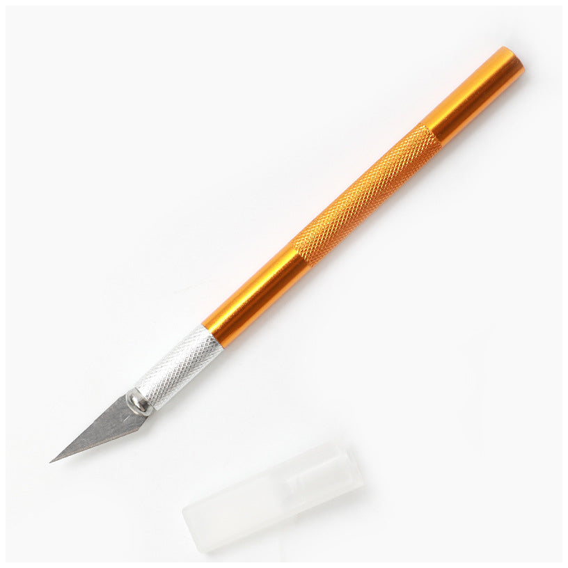 Precision Aluminum Utility Knife with Safety Cap for Fine Cutting Crafts DIY Projects Paper Cardboard and Vinyl