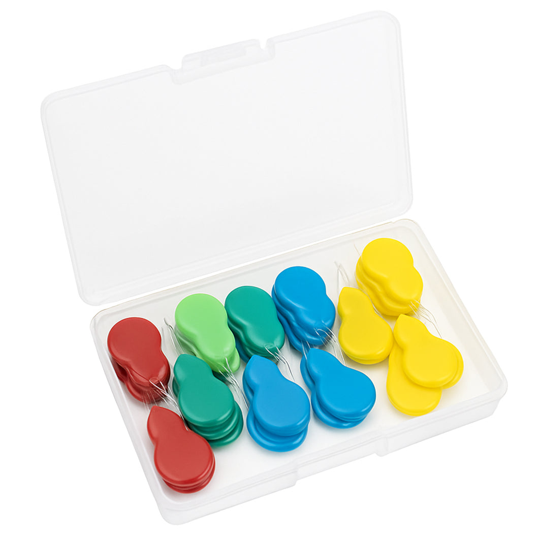 Gourd Shaped Plastic Needle Threaders for Hand and Machine Sewing with Storage Box, Pack of 30