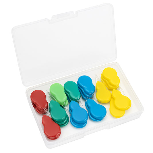 Gourd Shaped Plastic Needle Threaders for Hand and Machine Sewing with Storage Box, Pack of 30