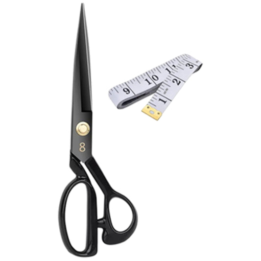 Heavy Duty Fabric and Tailor Scissors Set with Stainless Steel Blades for Sewing, Leather, and Craft Work