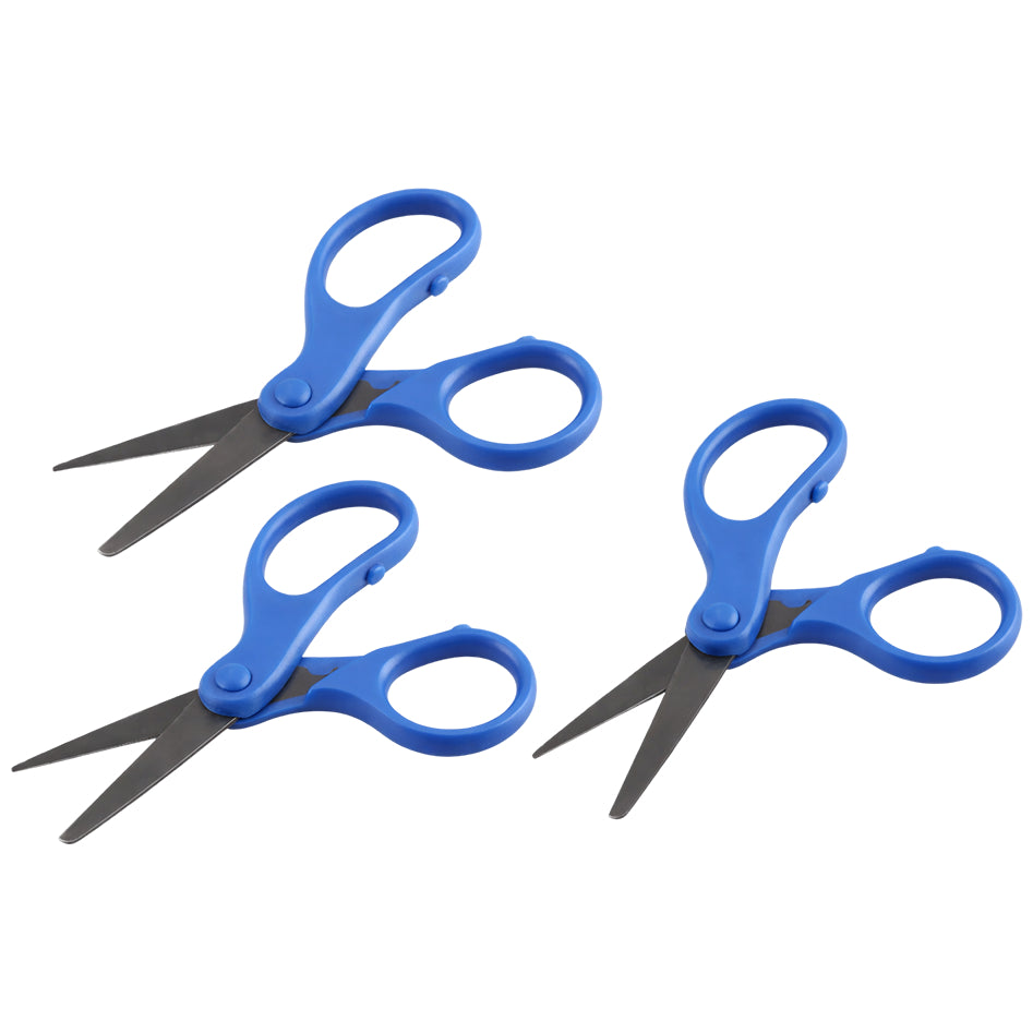 Pointed Tip Scissors 5 Inch 3 Pack for Kids School Crafts DIY Cutting and Classroom Use