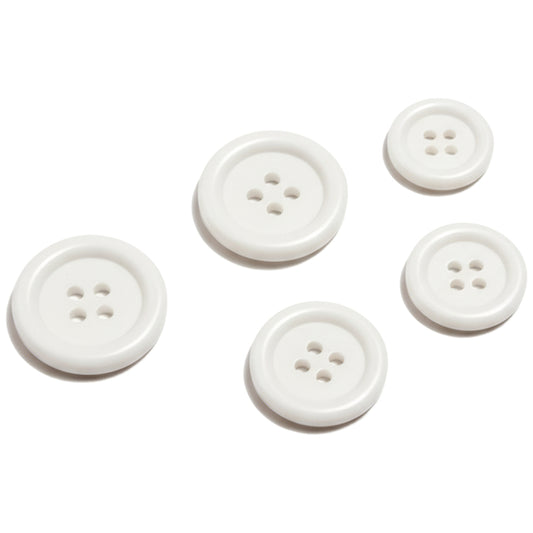 5 Mixed Size Round Sewing Buttons for Clothing Repair DIY Crafts Shirts Pants Coats, Pack of 100