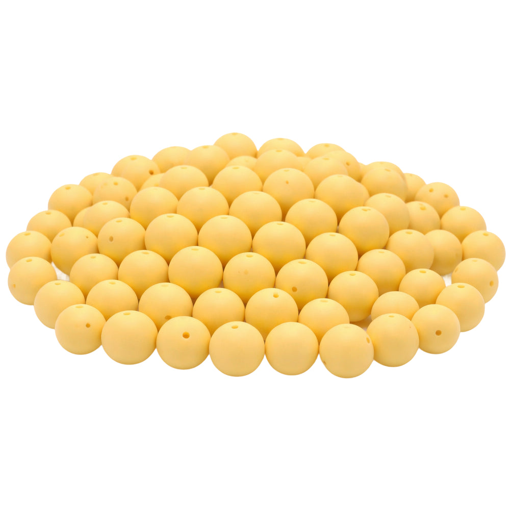 15mm Silicone Beads for Keychains Bracelets Pens Crafts Bulk Round Beads DIY Jewelry Making, Pack of 100