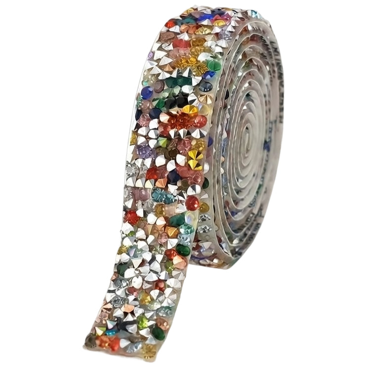 1 Yard Self Adhesive Rhinestone Ribbon Roll Resin Crystal Trim for Crafts Clothing Bags Shoes DIY Decorations