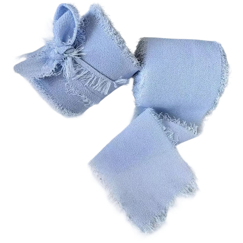 Chiffon Silk Ribbon 1.5 Inch x 10 Yards for Wedding Bouquets, Invitations, and Decorations, Pack of 2