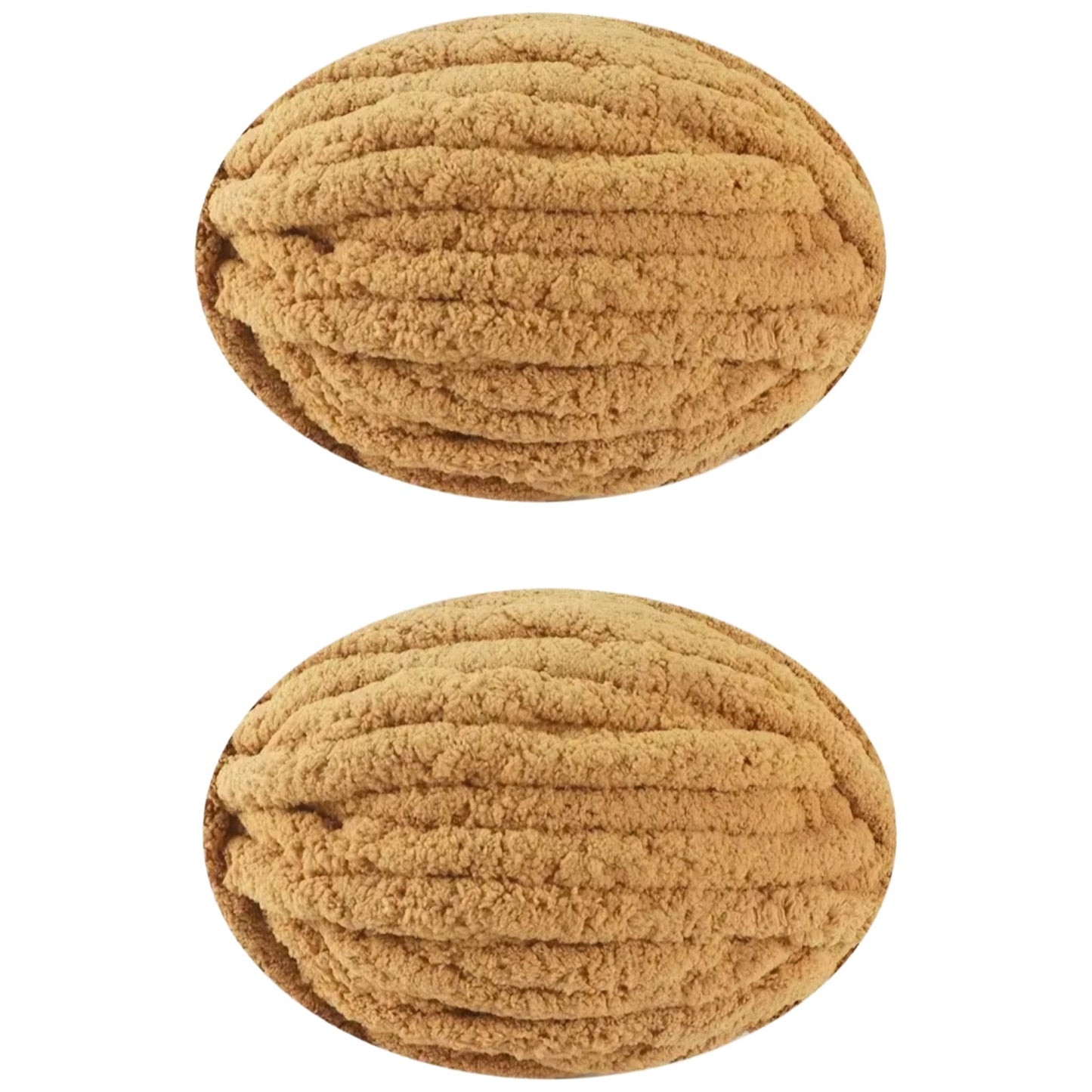 Jumbo Chunky Chenille Yarn for Knitting Crochet Weaving Blankets and DIY Craft Projects 250 Grams/8.82oz 29.53 yards, Pack of 2