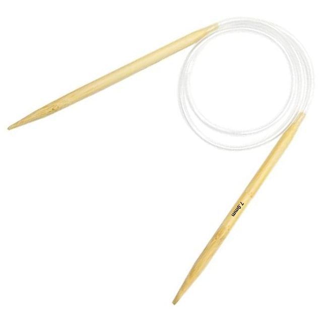 Carbonized Bamboo Circular Knitting Needles with Clear Cables – 47 Inches for Smooth Knitting