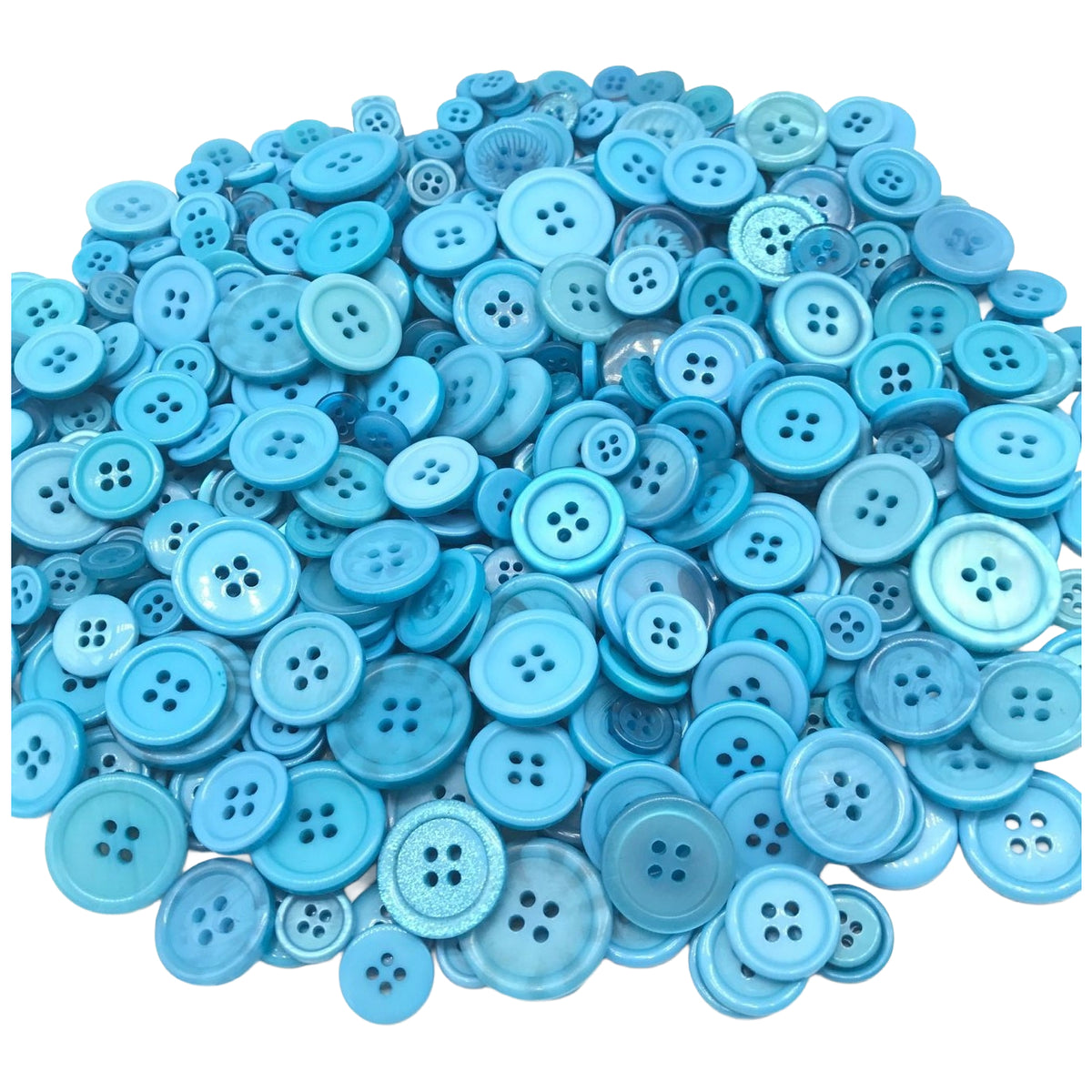 Assorted Resin Buttons 2 and 4 Hole Mixed Sizes 0.9 to 3.5 cm for Sewing and DIY Crafts, Pack of 500