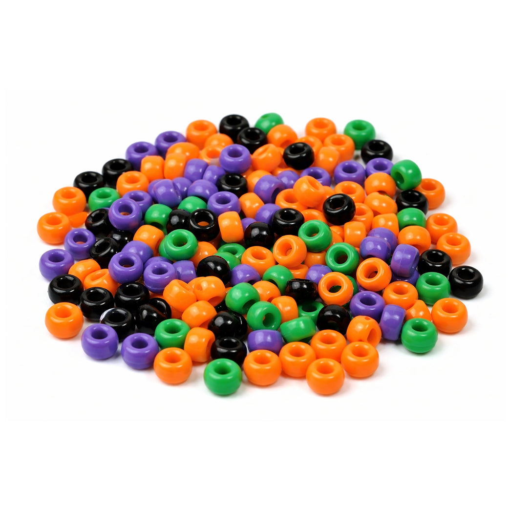 9mm Plastic Pony Beads for Bracelets Necklaces Hair Jewelry Crafts, Pack of 1000