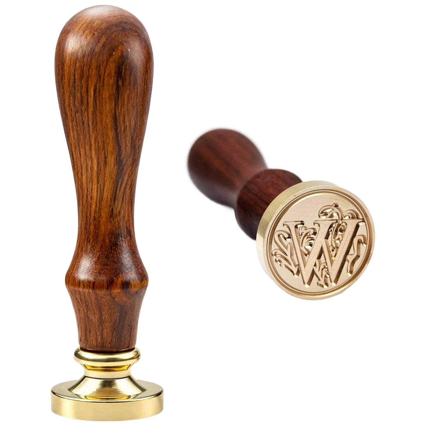 Traditional Initial Alphabet Wax Seal Stamp Brass Head Wooden Handle for Cards Envelopes Gift Wrap Wedding Invitations