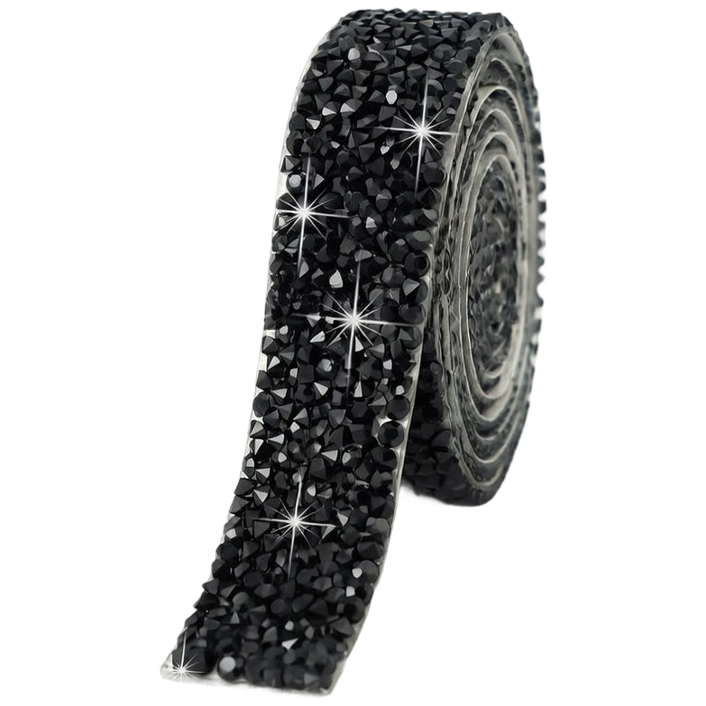 1 Yard Self Adhesive Rhinestone Ribbon Roll Resin Crystal Trim for Crafts Clothing Bags Shoes DIY Decorations