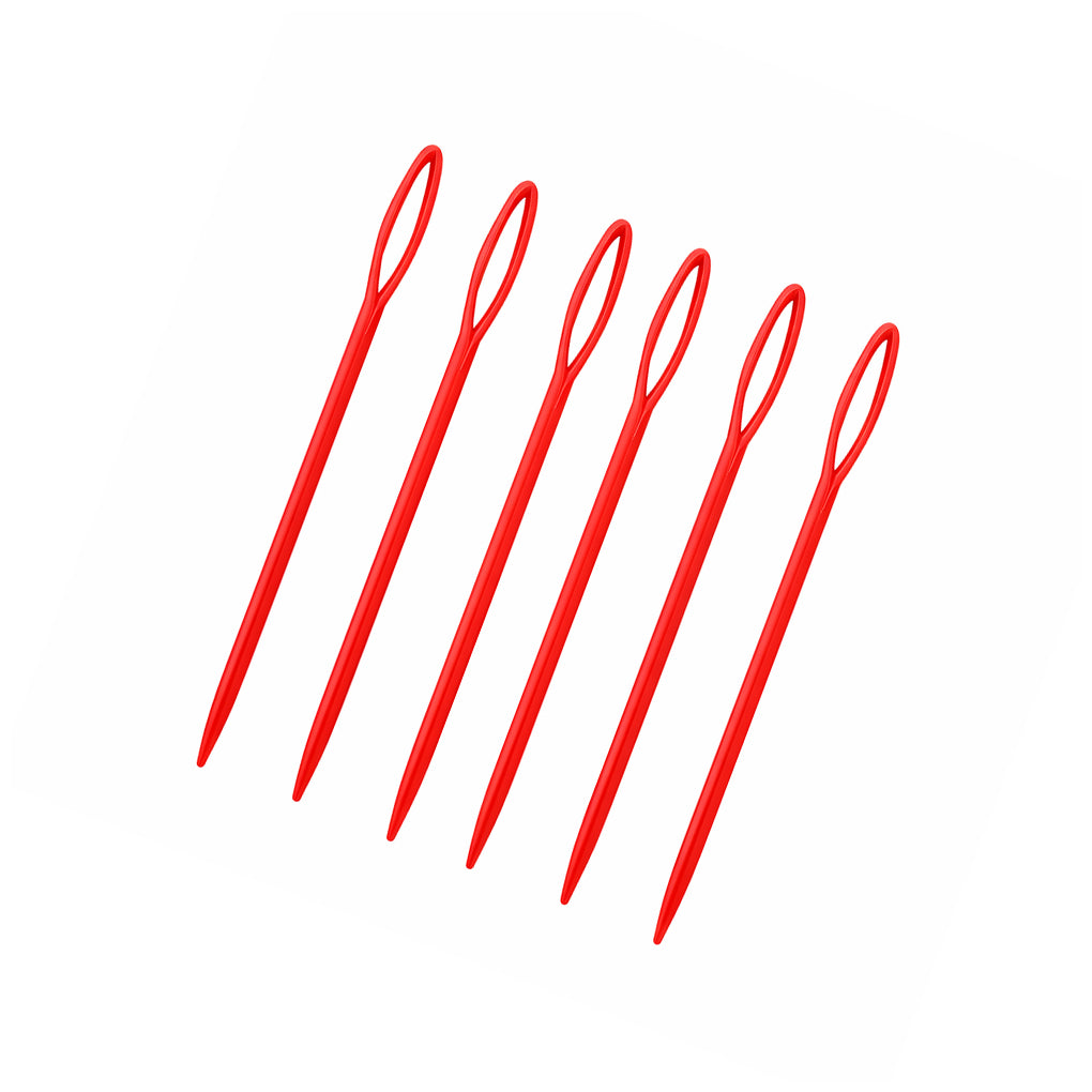Multicolor Plastic Yarn Needles for Crocheting, Sewing, Weaving, and Needlepoint Crafts, Pack of 6