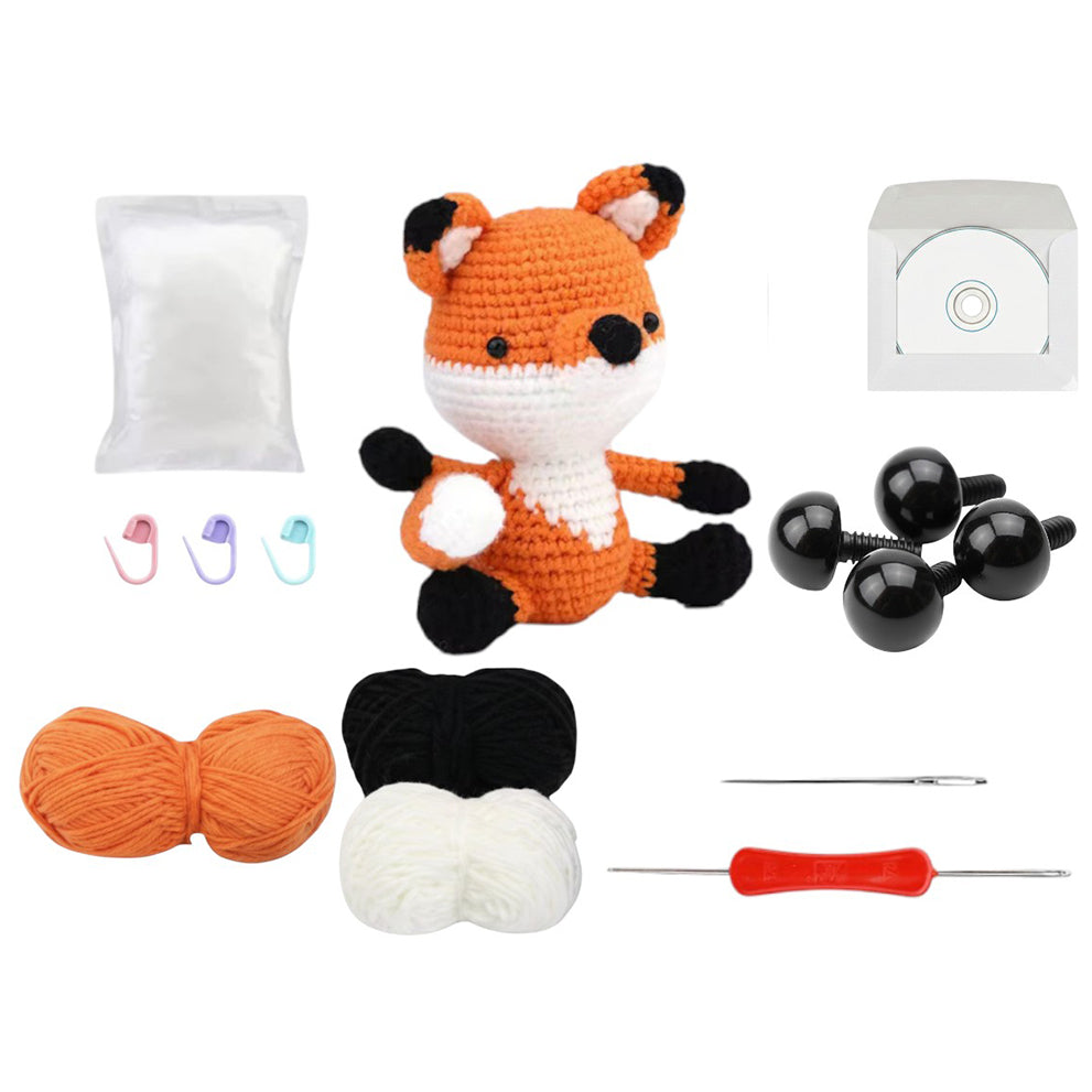 Beginner Crochet Animal Kit with Step by Step Tutorials for DIY Knitting and Craft Projects