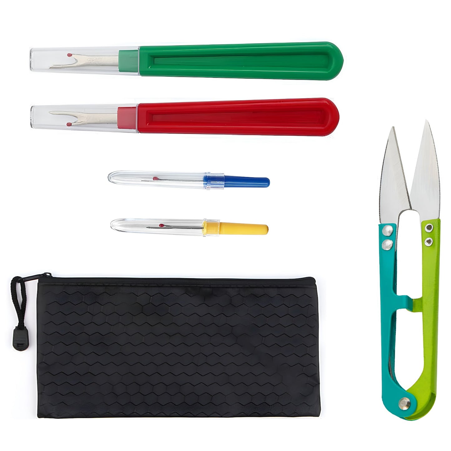 Seam Ripper and Thread Remover Kit With 2 Large 2 Small Unpickers and Trimming Scissors