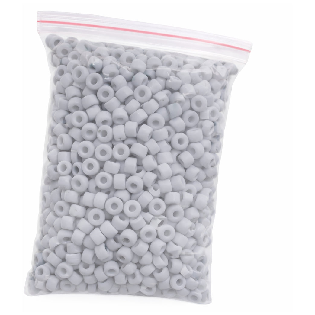 6x9mm Acrylic Pony Beads with 4mm Hole for Bracelets Jewelry Making and DIY Crafts, Pack of 1000