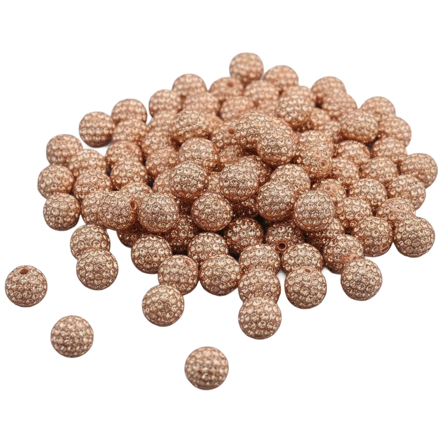 Sparkle Rhinestone Clay Beads Round Disco Spacer Beads for Jewelry Making, Bracelets, Earrings and DIY Craft Projects