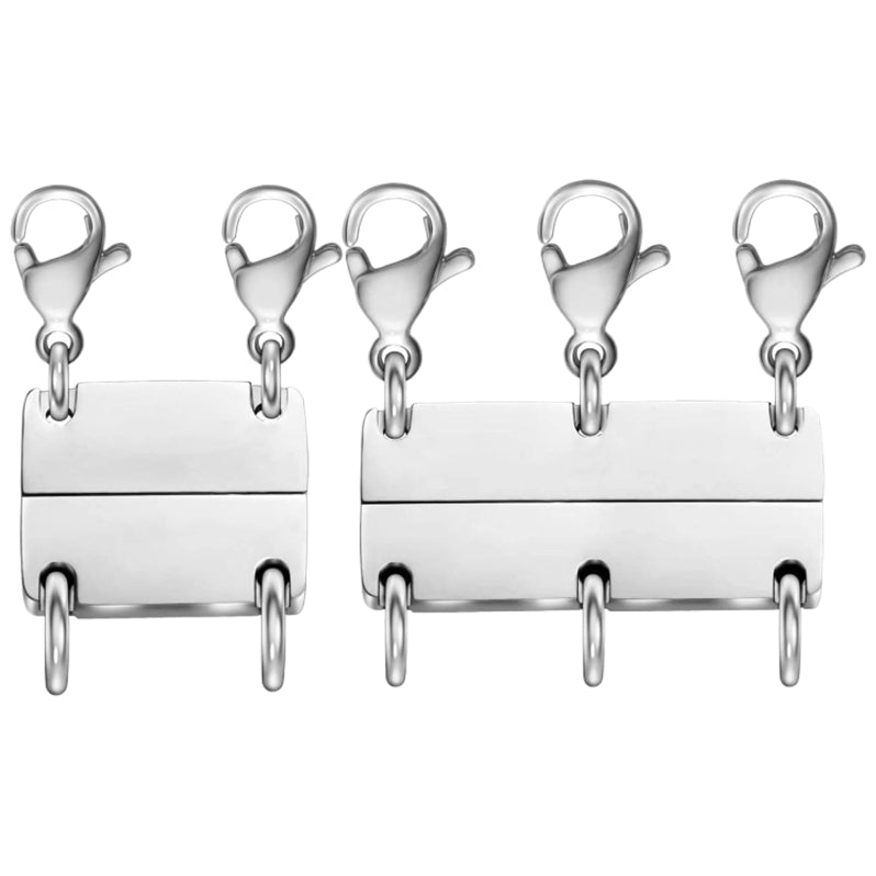 18K Gold and Silver Plated Layered Magnetic Necklace Clasp Separator for Stackable Necklaces