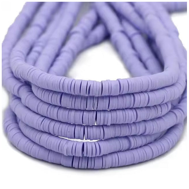 6mm Clay Heishi Beads Round Polymer Beads for Bracelet Jewelry Making and DIY Crafts, Pack of 4000