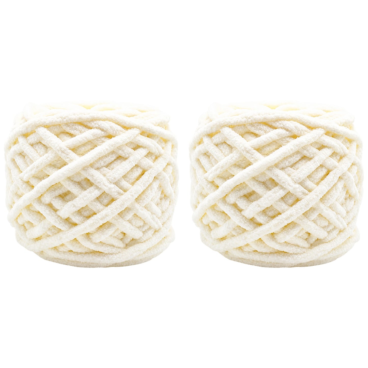 Soft Chenille Yarn for Crocheting Knitting Plush Crafts Blankets Scarves Hats and DIY Projects 100 Grams/3.52oz 54.68 yards, Pack of 2