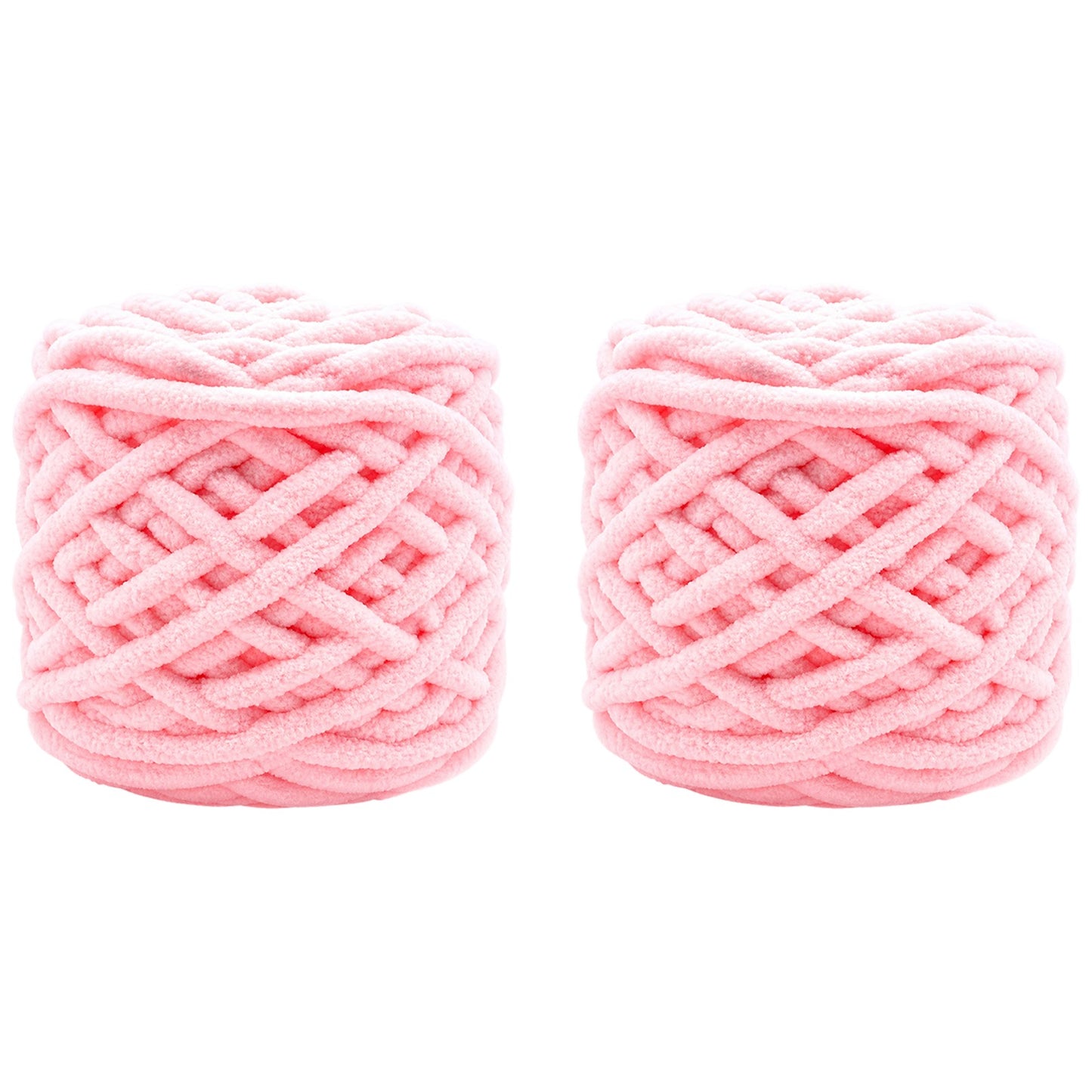 Soft Chenille Yarn for Crocheting Knitting Plush Crafts Blankets Scarves Hats and DIY Projects 100 Grams/3.52oz 54.68 yards, Pack of 2
