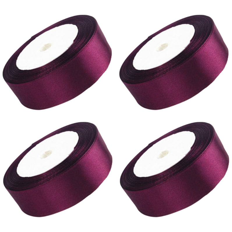 Satin Ribbon 4 Rolls 40 Yards for Gift Wrapping Crafts Weddings and Decorations