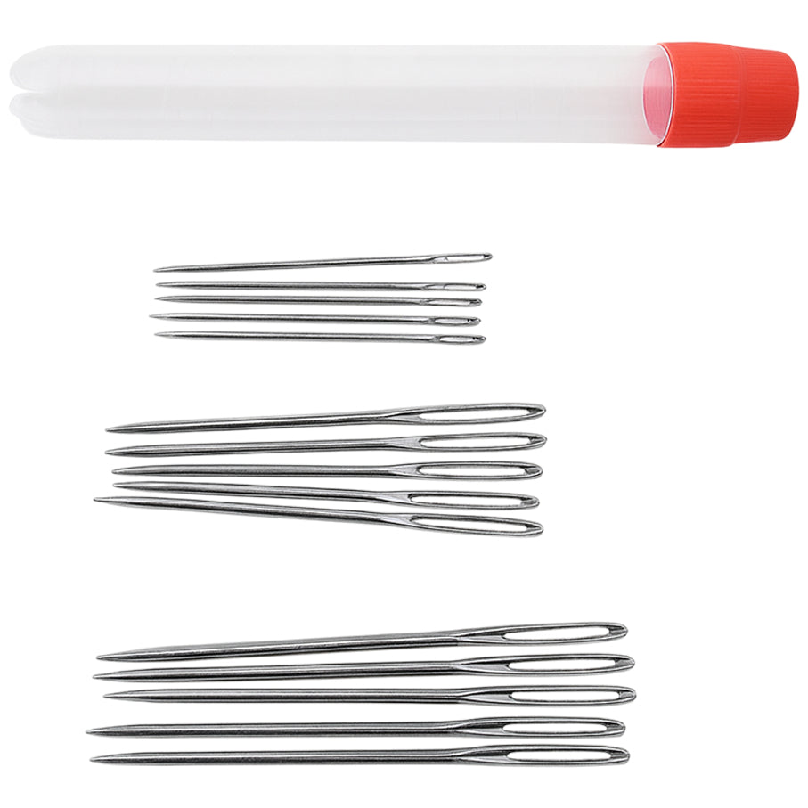 Stainless Steel Large Eye Sewing Needles for Embroidery, Yarn, Leather, and Hand Stitching