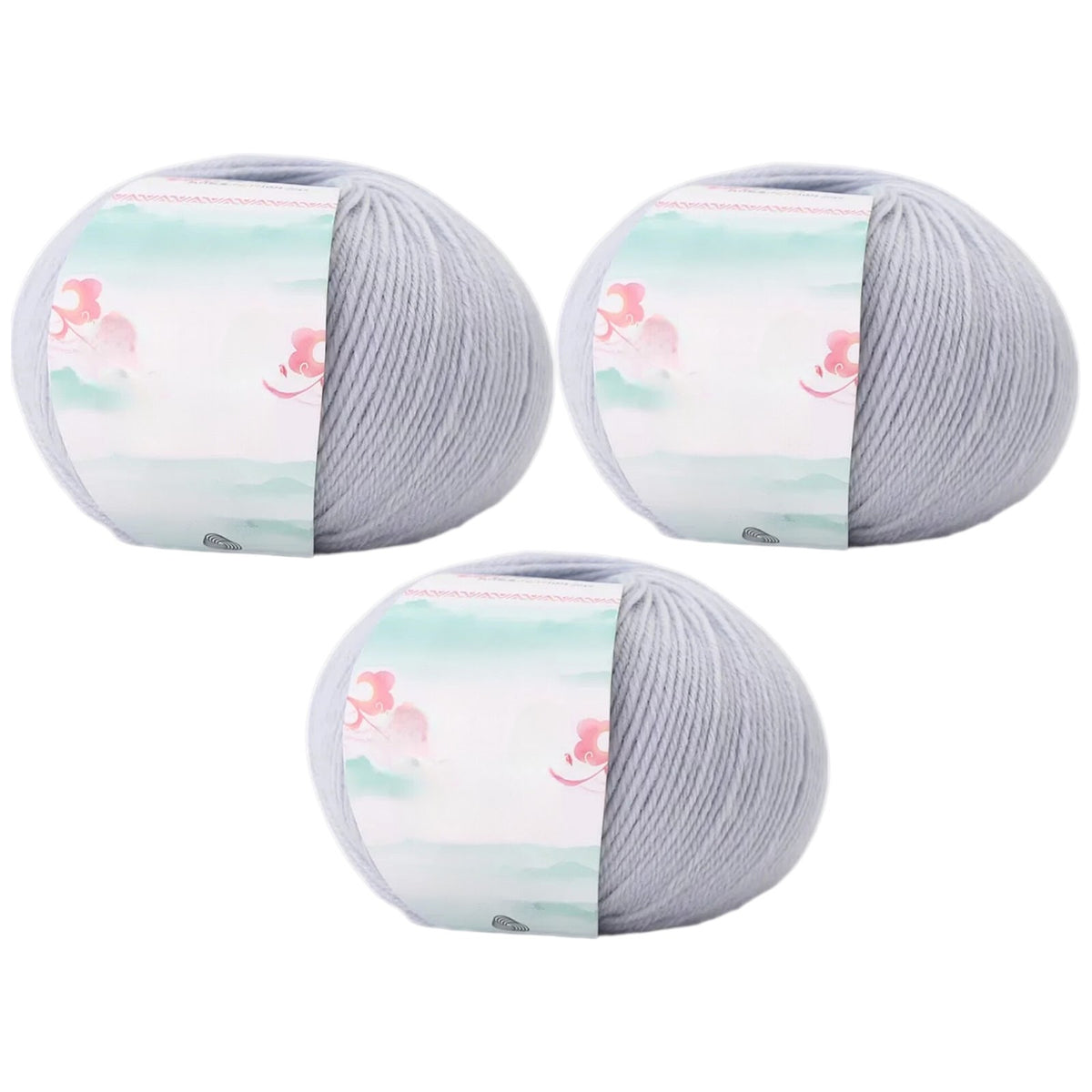Superwash Wool Yarn, 50grams per Roll DK Weight for Knitting, Crocheting, and Soft Craft Projects, 150 Grams/5.29oz 327 yards, Pack of 3