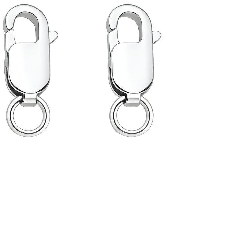 18K Gold Rectangle Lobster Claw Clasps with Jump Rings for DIY Jewelry Making, Hypoallergenic Nickel Free