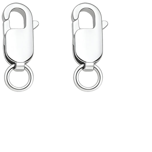 18K Gold Rectangle Lobster Claw Clasps with Jump Rings for DIY Jewelry Making, Hypoallergenic Nickel Free