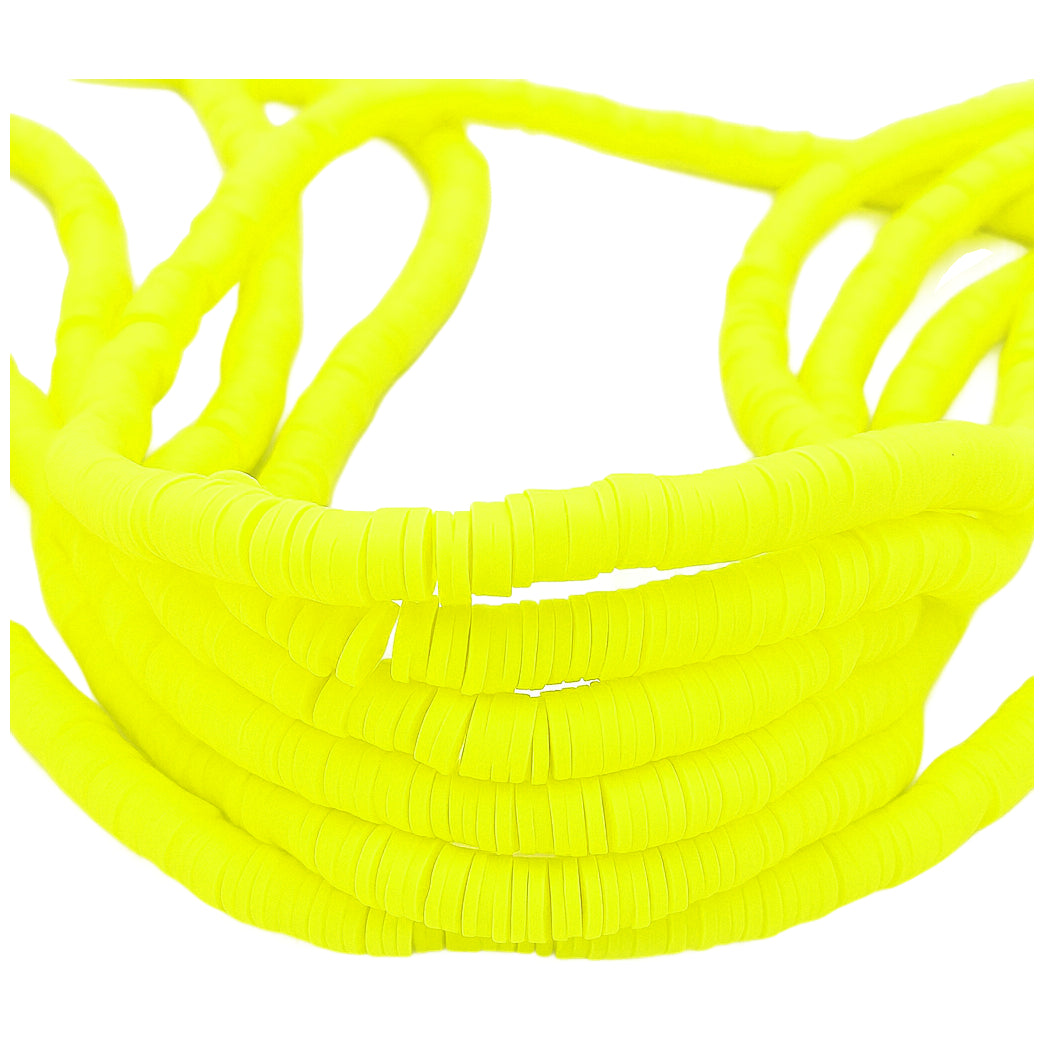 6mm Heishi Clay Beads for Jewelry Making Bracelets and Necklaces, Pack of 3000