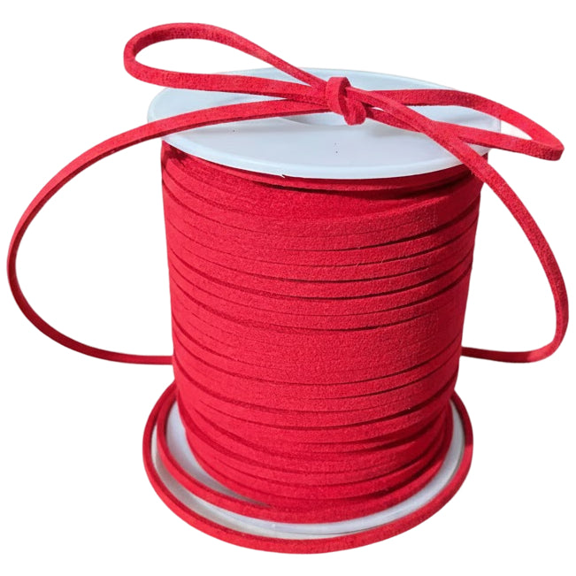Flat Suede Leather Cord 50 Yards Faux Leather String for Jewelry Making, Bracelets, Necklaces and Craft Projects