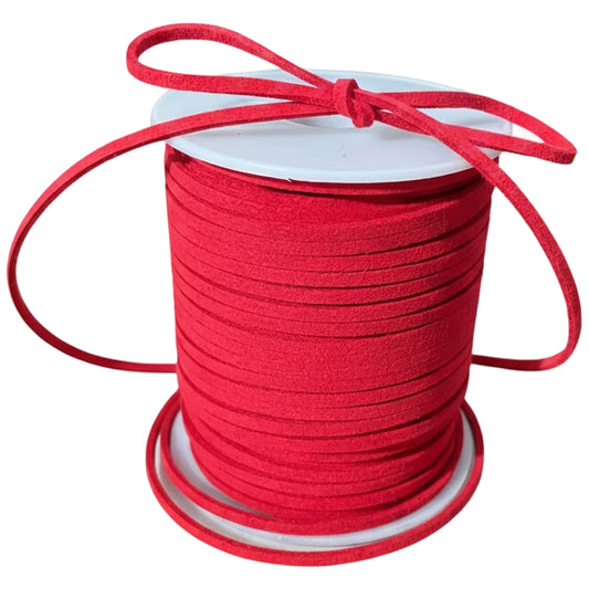 Flat Suede Leather Cord 50 Yards Faux Leather String for Jewelry Making, Bracelets, Necklaces and Craft Projects