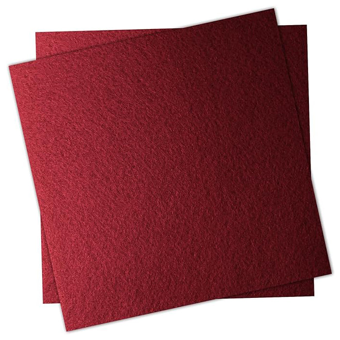 Polyester Felt Fabric Sheets, 12 x 12 Inches, 1 mm Thick for Sewing and Crafts, Pack of 2